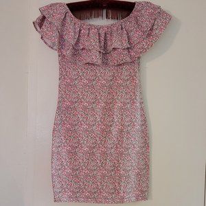 Floral Off-Shoulder Ruffles H&M Mini Dress (Small)